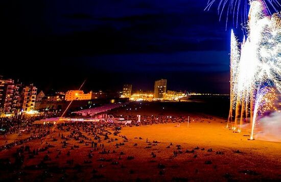 Eindejaarsvuurwerk in Oostende