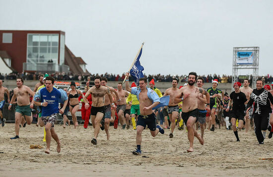 Nieuwjaarsduik in Oostende