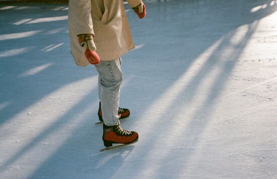 Schaatsen in het park